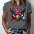 Baseball 12 Year Old Splash Drip 12th Birthday Boy Number 12 Unisex Jersey T-Shirt Baseball 12 Year Old Splash Drip 12th Birthday Boy Number 12 Unisex Jersey T-Shirt