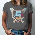 Baseball 5 Year Old Ice Cream Drip 5th Birthday Boy Number 5 Unisex Jersey T-Shirt Baseball 5 Year Old Ice Cream Drip 5th Birthday Boy Number 5 Unisex Jersey T-Shirt