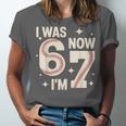 Baseball 7th Birthday 6 7 Years Old I Was 6 Now I'm 7 Unisex Jersey T-Shirt Baseball 7th Birthday 6 7 Years Old I Was 6 Now I'm 7 Unisex Jersey T-Shirt