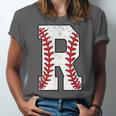 Baseball Alphabet Monogram Initial Letter R Unisex Jersey T-Shirt