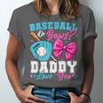 Baseball Or Bows Daddy Loves You Gender Reveal Family Unisex Jersey T-Shirt