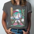 Baseball Character Cartoon Batter Drip Style Women Men Unisex Jersey T-Shirt Baseball Character Cartoon Batter Drip Style Women Men Unisex Jersey T-Shirt