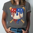 Baseball Drip American Flag Home Plate 4th Of July Patriotic Unisex Jersey T-Shirt Baseball Drip American Flag Home Plate 4th Of July Patriotic Unisex Jersey T-Shirt