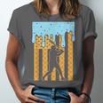 Baseball Drip Dripping Ice Cream Sport Player American Flag Unisex Jersey T-Shirt