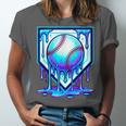 Baseball Drip Ice Cream Blue Glow Melt Ball Graphic Unisex Jersey T-Shirt Baseball Drip Ice Cream Blue Glow Melt Ball Graphic Unisex Jersey T-Shirt