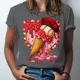 Baseball Heart Valentine Baseball Ice Cream Drip Boys Girls Unisex Jersey T-Shirt