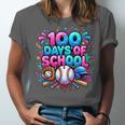 Baseball Ice Cream Drip 100 Days Of School Student Teacher Unisex Jersey T-Shirt