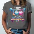 Baseball Ice Cream Drip I Hit 100 Days Of School Boys Kids Unisex Jersey T-Shirt Baseball Ice Cream Drip I Hit 100 Days Of School Boys Kids Unisex Jersey T-Shirt