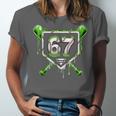 Baseball Ice Cream Drip Number 67 Player 67th Birthday Kids Unisex Jersey T-Shirt