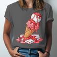 Baseball Ice Cream Drip Youth Strawberry Baseball Red Unisex Jersey T-Shirt