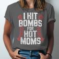 Baseball Joke Tee I Hit Bombs For Hot Moms Player Pitcher Unisex Jersey T-Shirt