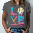 Baseball Love Drip Ice Cream Colorful Baseball Unisex Jersey T-Shirt