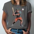 Bigfoot Playing Baseball Boys Kids Men Baseball Player Unisex Jersey T-Shirt