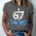Blue Camo Baseball 67 Six Seven Camo Ice Cream Drip Boy Teen Unisex Jersey T-Shirt