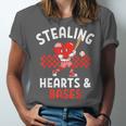 Boys Baseball Valentines Day Stealing Hearts Valentine Kids Unisex Jersey T-Shirt Boys Baseball Valentines Day Stealing Hearts Valentine Kids Unisex Jersey T-Shirt