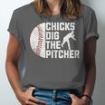 Chicks Dig The Pitcher Baseball Unisex Jersey T-Shirt Chicks Dig The Pitcher Baseball Unisex Jersey T-Shirt