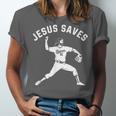 Christian Jesus Saves Baseball Pitcher Heaven 01 Sports Unisex Jersey T-Shirt Christian Jesus Saves Baseball Pitcher Heaven 01 Sports Unisex Jersey T-Shirt