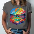 Colorful Baseball Field Home Run Baseball Player Fans Unisex Jersey T-Shirt Colorful Baseball Field Home Run Baseball Player Fans Unisex Jersey T-Shirt