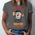 Cute Baseball Fan Weekend Forecast Change Of Beer And Hotdog Unisex Jersey T-Shirt