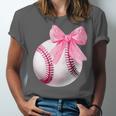 Cute Coquette Baseball Pink Bow Player & Fan Girls Unisex Jersey T-Shirt Cute Coquette Baseball Pink Bow Player & Fan Girls Unisex Jersey T-Shirt