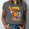 Drippy Pizza Baseball Slice Cartoon Sports Food Unisex Jersey T-Shirt