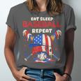 Eat Sleep Baseball Repeat Ice Cream Drip Crossed Bats Unisex Jersey T-Shirt