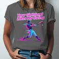 Your Girlfriend Likes My Swing Baseball Quote Boys Men Unisex Jersey T-Shirt Your Girlfriend Likes My Swing Baseball Quote Boys Men Unisex Jersey T-Shirt