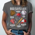 God Says I Am Baseball Player Catcher Pitcher Boys Men Unisex Jersey T-Shirt God Says I Am Baseball Player Catcher Pitcher Boys Men Unisex Jersey T-Shirt
