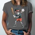 Halloween Skeleton Playing Baseball 67 Six Seven Meme Unisex Jersey T-Shirt