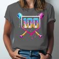 Happy 100 Days Of School Baseball Drip 100th Day Of School Unisex Jersey T-Shirt Happy 100 Days Of School Baseball Drip 100th Day Of School Unisex Jersey T-Shirt