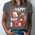Happy 100 Days Of School Baseball Football PE Teacher Unisex Jersey T-Shirt Happy 100 Days Of School Baseball Football PE Teacher Unisex Jersey T-Shirt