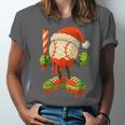 Ice Cream Drip Baseball Christmas Baseball Drip Candy Cane Unisex Jersey T-Shirt Ice Cream Drip Baseball Christmas Baseball Drip Candy Cane Unisex Jersey T-Shirt