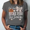 I'm Just Here For The Snacks Baseball Coquette Game Day Girl Unisex Jersey T-Shirt I'm Just Here For The Snacks Baseball Coquette Game Day Girl Unisex Jersey T-Shirt