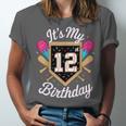 It's My 12th Birthday Baseball Fan Celebration Unisex Jersey T-Shirt It's My 12th Birthday Baseball Fan Celebration Unisex Jersey T-Shirt