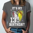 It's My 13th Birthday Baseball Softball Heart 13 Year Old Unisex Jersey T-Shirt It's My 13th Birthday Baseball Softball Heart 13 Year Old Unisex Jersey T-Shirt