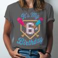It's My 6th Birthday Baseball Fan Fun Party Celebration Unisex Jersey T-Shirt It's My 6th Birthday Baseball Fan Fun Party Celebration Unisex Jersey T-Shirt