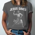 Jesus Saves Shirt Religious Christian Faith Baseball Unisex Jersey T-Shirt Jesus Saves Shirt Religious Christian Faith Baseball Unisex Jersey T-Shirt