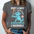 Just A Boy Who Loves Axolotls & Baseball Unisex Jersey T-Shirt