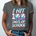 Kids 100 Days Of School 100th Day Baseball Ice Cream Drip Unisex Jersey T-Shirt Kids 100 Days Of School 100th Day Baseball Ice Cream Drip Unisex Jersey T-Shirt