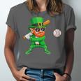 Leprechaun Playing Baseball St Patricks Day Sport Boys Unisex Jersey T-Shirt Leprechaun Playing Baseball St Patricks Day Sport Boys Unisex Jersey T-Shirt