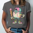 Melted Ice-Cream Baseball Mascot Pastel Pop Unisex Jersey T-Shirt Melted Ice-Cream Baseball Mascot Pastel Pop Unisex Jersey T-Shirt