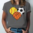 Mom Sports Heart Soccer Basketball Baseball Softball Unisex Jersey T-Shirt Mom Sports Heart Soccer Basketball Baseball Softball Unisex Jersey T-Shirt