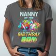 Nanny Of The Birthday Boy Baseball Football Colorful Unisex Jersey T-Shirt