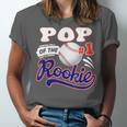 Pop Rookie Of Year 1st Birthday Baseball Theme Matching Unisex Jersey T-Shirt