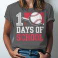 Retro 100 Days Of School Baseball Teacher Student 100 Days Unisex Jersey T-Shirt