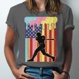 Retro Baseball Drip Boys Ice Cream Patriotic American Flag Unisex Jersey T-Shirt