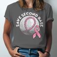 Save 2nd Base Breast Cancer Awareness Pink Ribbon Baseball Unisex Jersey T-Shirt Save 2nd Base Breast Cancer Awareness Pink Ribbon Baseball Unisex Jersey T-Shirt