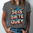 SEIS Siete Guey Baseball Drip Mexico Spanish 67 Slang Boys Unisex Jersey T-Shirt SEIS Siete Guey Baseball Drip Mexico Spanish 67 Slang Boys Unisex Jersey T-Shirt