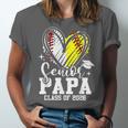 Senior Papa Class Of 2026 Baseball Softball Graduation Heart Unisex Jersey T-Shirt Senior Papa Class Of 2026 Baseball Softball Graduation Heart Unisex Jersey T-Shirt