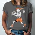 Skeleton Batting Baseball Halloween Unisex Jersey T-Shirt